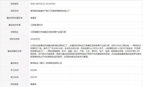 投資4.5億元,美克數(shù)創(chuàng)家具智能制造工廠項(xiàng)目落戶南康